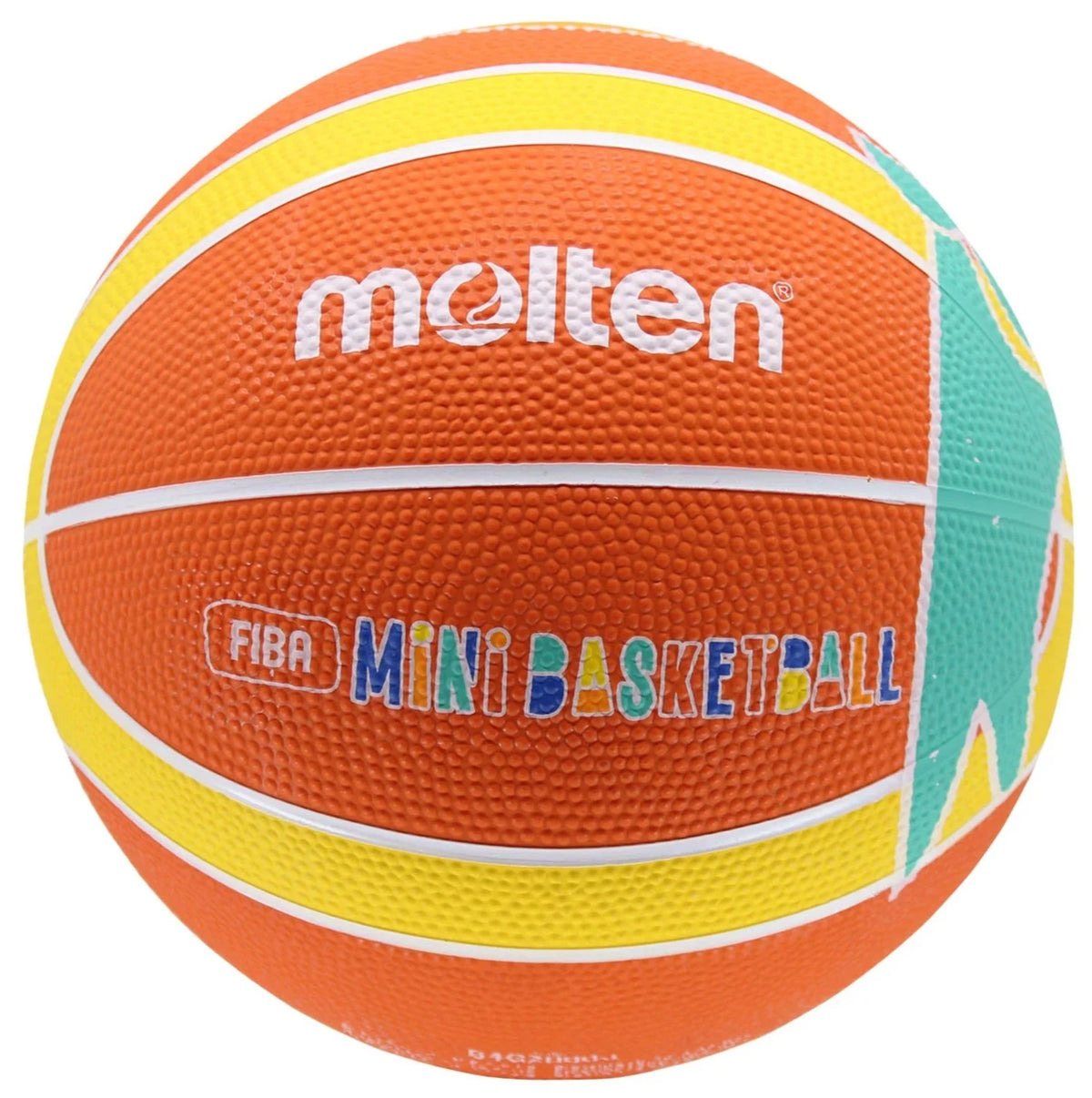 Molten Minibasketball Set – Mit Klebehalterung, Board 280x155 Mm, Ring 160 Mm – Für Kinderzimmer & Büro